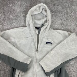 Patagonia R3 Hi Loft Hoody Womens Extra Small Fleece Hoodie Full Zip Jacket Grey